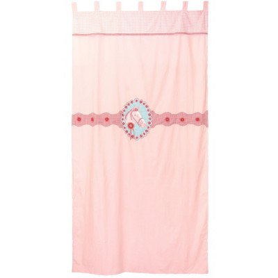 Rideau cheval rose (145 x 280 cm)