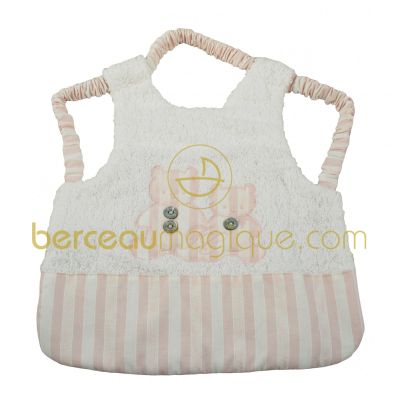 Bavoir rose Garda (Grand mod�le) par Tartine et Chocolat