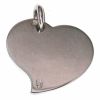 Pendentif Coeur (or blanc)
