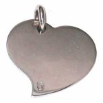 Pendentif Coeur (or blanc) - Loupidou