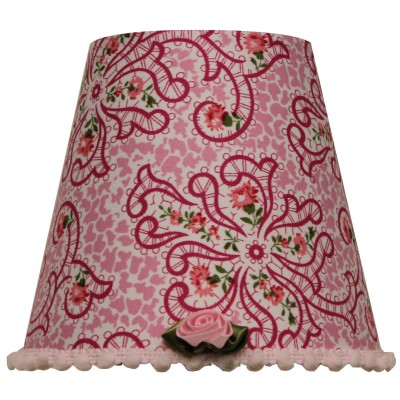 Abat-jour high tea rose pour lampe (13 x 14 cm)