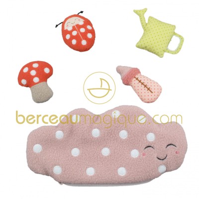 Pochette nuage rose 4 jouets par Trousselier