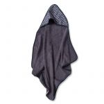 Cape de bain anthracite � pois (70 x 80 cm) - Cottonbaby