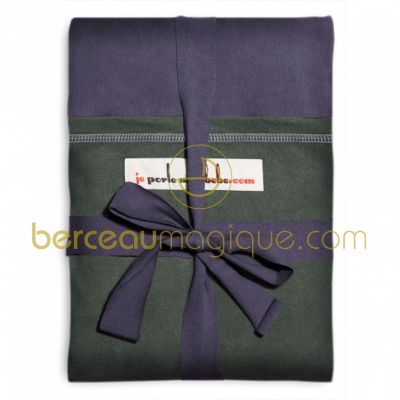 Echarpe de portage Violet poche Gris-Vert (LONGUE) par Je Porte Mon B�b�