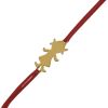 Bracelet cordon plaque petite fille (or jaune)