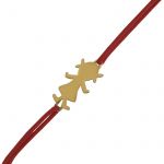 Bracelet cordon plaque petite fille (or jaune) - A.Augis