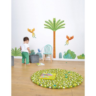 Stickers mural ambiance tropicale by leïla brient palmier (66,5 x 127 cm)
