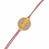 Bracelet cordon une fille (or jaune et acier color�)