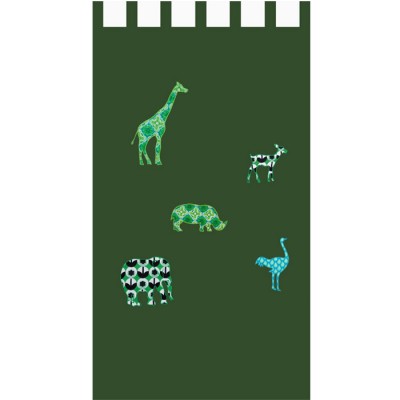 Rideau safari vert (145 x 280 cm)
