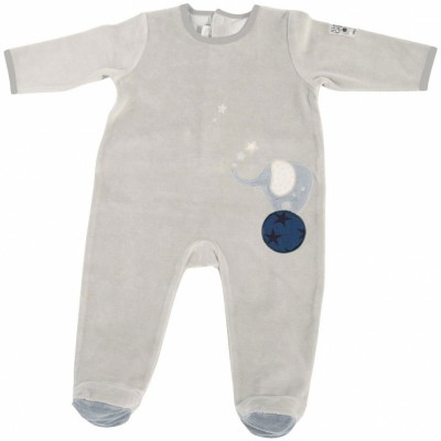 Pyjama beige Aim� et C�leste (3 mois) par Moulin Roty