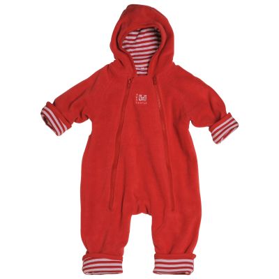 Combinaison polaire Zip'Up rouge ray� rouge et blanc par Red Castle