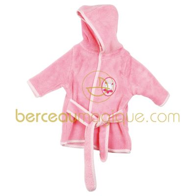 Peignoir de bain Jolie souris (0-6 mois) par Doudou et Compagnie