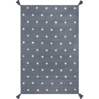 Tapis gris étoiles gris (140 x 200 cm)