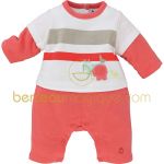 Combinaison longue Corail, rouge & co - Sucre d'orge