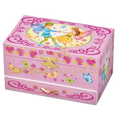 Bo�te � bijoux musicale Elfes rose par Trousselier