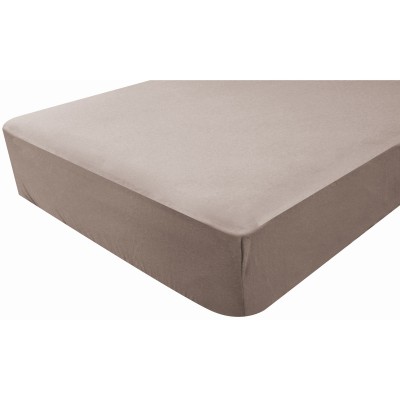 Drap housse imperméable taupe (60 x 120 cm)