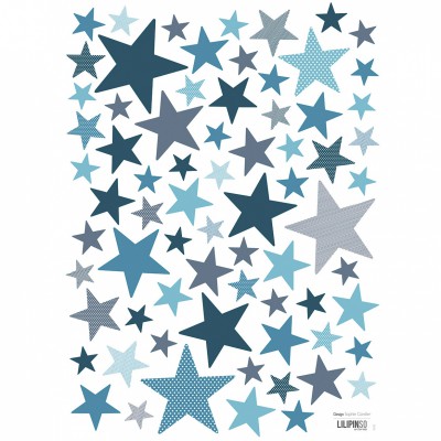 Stickers a3 my superstar stone blue by sophie cordier (29,7 x 42 cm)