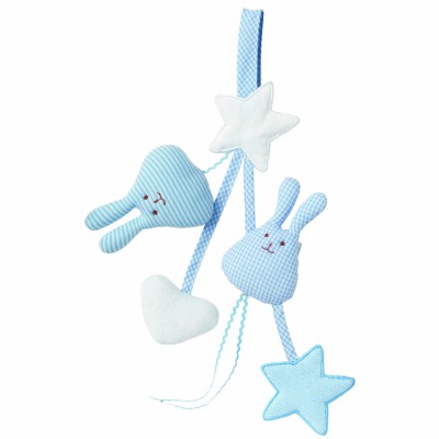Kit hochet � accrocher Vichy ciel par Trousselier