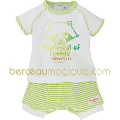 Ensemble T-shirt et short fa�on sarouel Un monde de couleurs (naissance au 6 mois) par Sucre d'orge