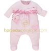 Pyjama en maille Aquarelle rose (naissance au 9 mois)