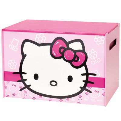 Coffre à jouets tête hello kitty