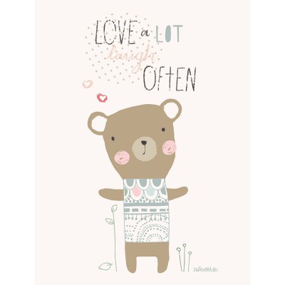 Tableau lots of love by paper & cloth (30 x 40 cm)