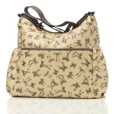 Sac à langer maman beige big slouchy noeud