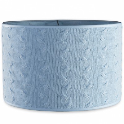Abat-jour cable uni bleu ciel (30 cm)