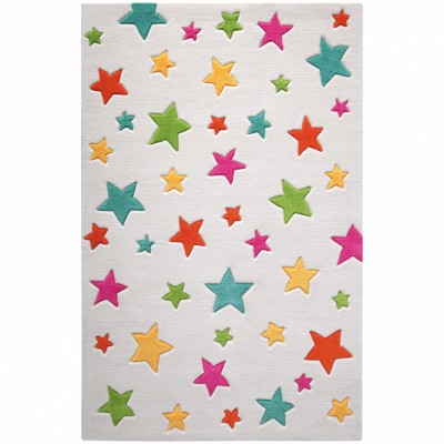 Tapis simple stars étoiles multicolores (130 x 190 cm)