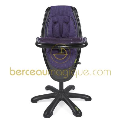 Chaise haute Loop assise violet / ch�ssis noir   par  Mamas and Papas