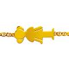 Gourmette petit tr�sor motif fille (or jaune) taille maman