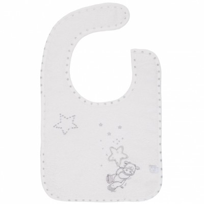 Bavoir gris vâche lola poudre d'étoiles