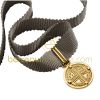 Pendentif Croix Saint Sim�on ( ruban marron)