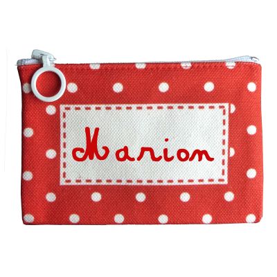Porte-monnaie rouge personnalisable par Les Griottes