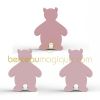 Poign�es roses pour commode ou armoire b�b� Kali Nina et Kenza rose (lot de 3)
