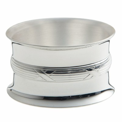 Rond de serviette Rubans (m�tal argent�) par Ercuis
