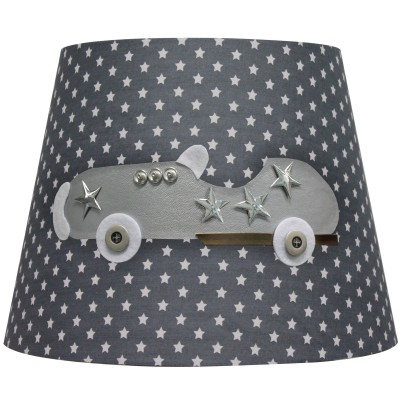 Abat-jour silver star gris voiture pour lampe (35 x 28 cm)