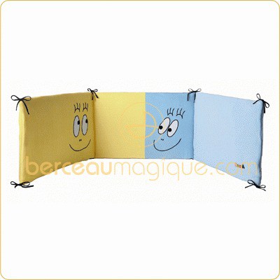 Tour de lit Barbapapa jaune et bleu par Babycalin