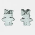Boucles d'oreilles petite fille (Or blanc)  - Loupidou