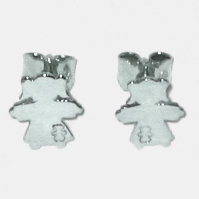 Boucles d'oreilles petite fille (Or blanc)  par Loupidou