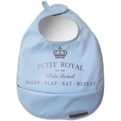 Bavoir plastifié bleu clair petit royal