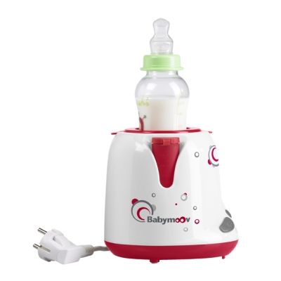 Chauffe-biberon vapeur double alarme rouge et gris par Babymoov