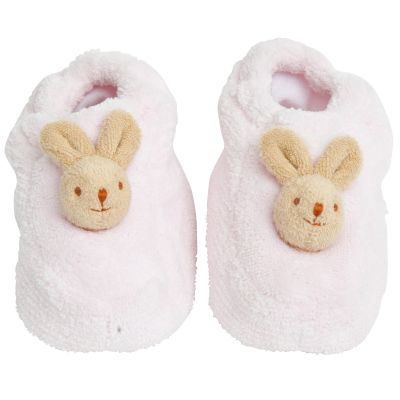 Chaussons hochet lapin rose par Trousselier