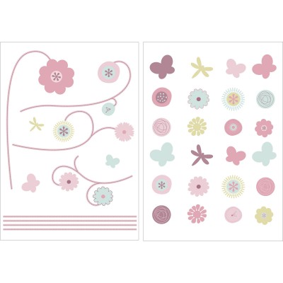 Stickers muraux repositionnables ma jolie fleur