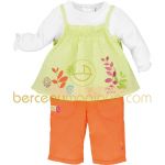 Ensemble tunique effet 2 pi�ces et pantalon Un monde de couleurs - Sucre d'orge