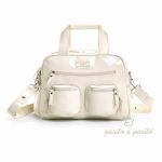Sac � langer �co-cuir verni blanc - Pasito a pasito