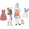 Sticker mural Poup�e � habiller
