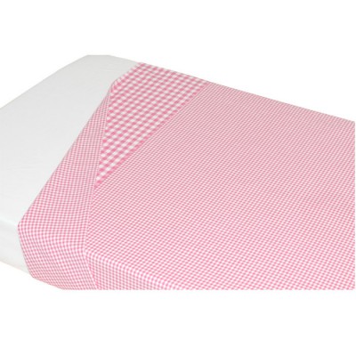 Drap de lit vichy rose (100 x 80 cm)