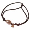 Bracelet cordon perle rose et motif au choix