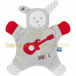 Doudou plat personnalisable Pretty gris - Sucre d'orge